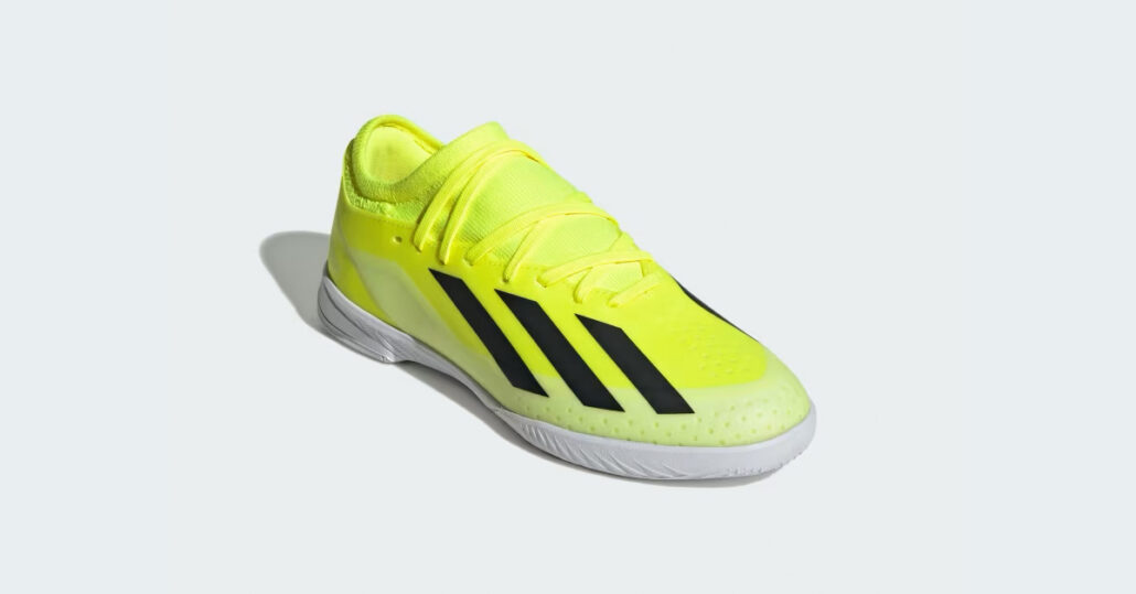 Gule Adidas X Crazyfast Indendørs fodboldsko til børn