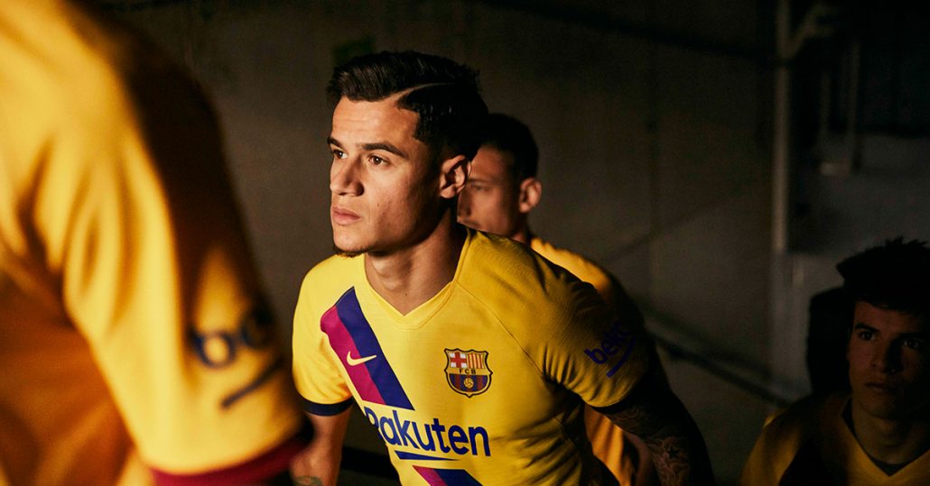 Gul FC Barcelona Udebanetrøje 2019