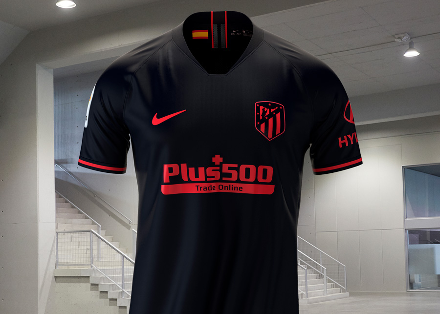 Sort Atletico Madrid Udebanetrøje 2019