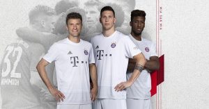 Hvid FC Bayern München Udebanetrøje 2019