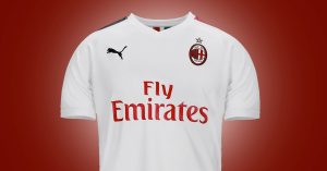 Hvid AC Milan Udebanetrøje 2019