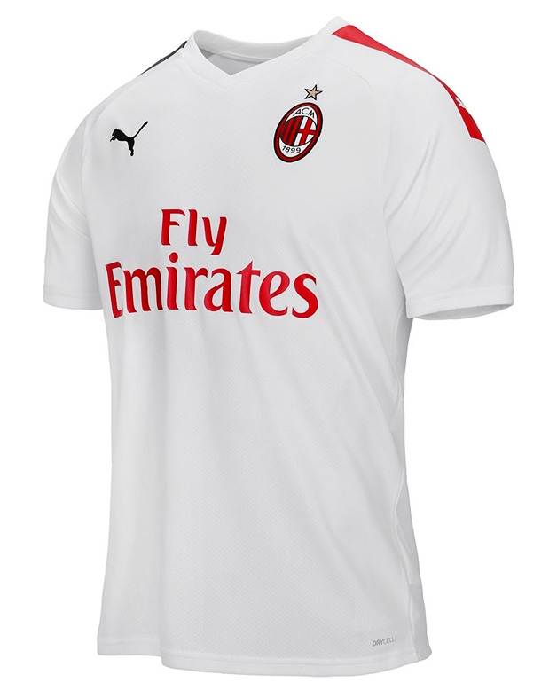 Hvid AC Milan Udebanetrøje 2019