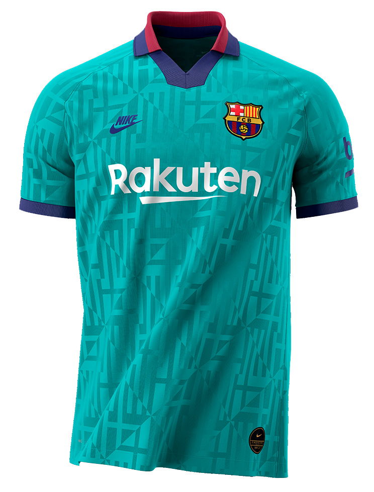 Tyrkis FC Barcelona 3. Trøje 2019