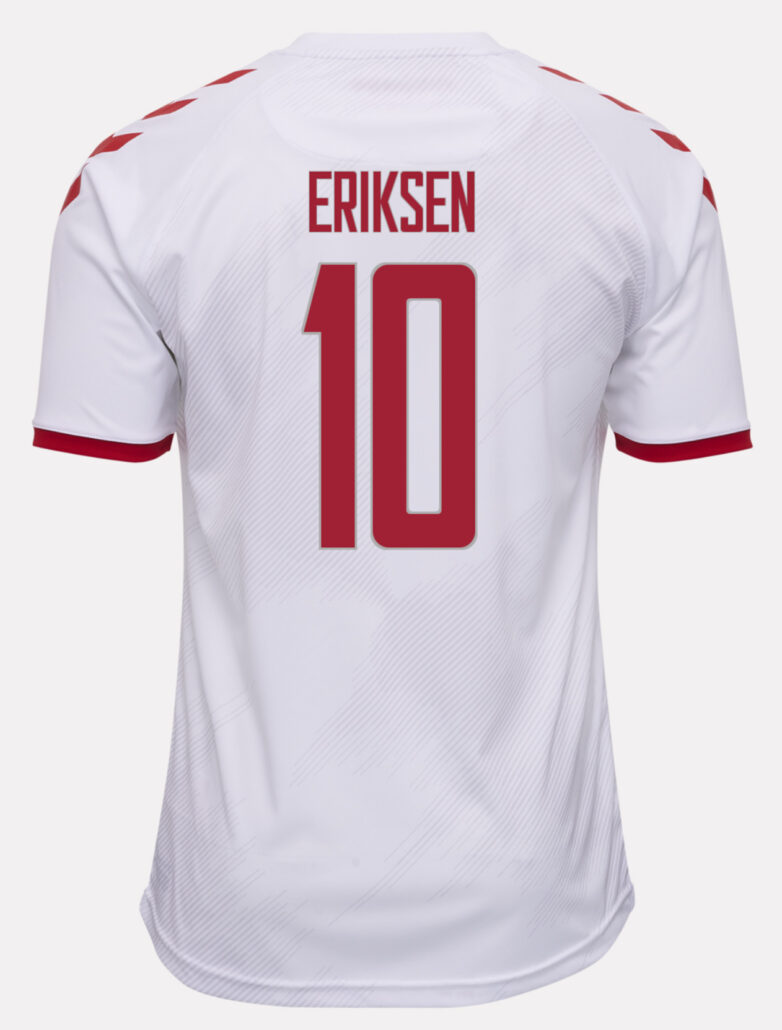 Hvid Danmark Udebanetrøje EURO 2020